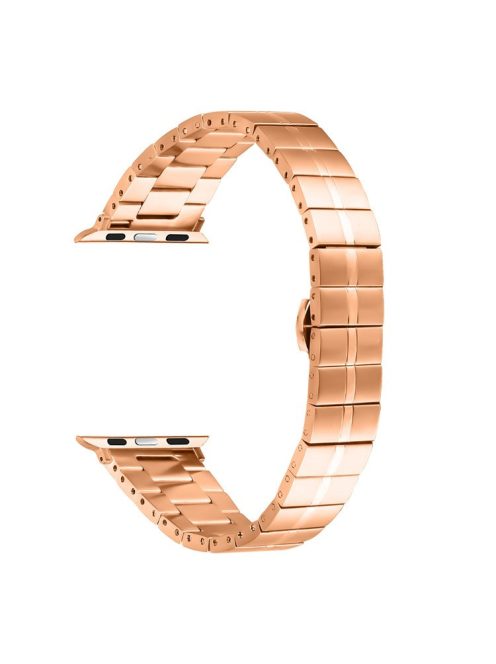 For Apple Watch 10 46mm / Ultra 2 / Ultra 49mm / 9 8 7 45mm / SE (2023) SE (2022) SE 6 5 4 44mm / 3 2 1 42mm Stainless Steel Strap - Rose Gold