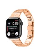 For Apple Watch 10 46mm / Ultra 2 / Ultra 49mm / 9 8 7 45mm / SE (2023) SE (2022) SE 6 5 4 44mm / 3 2 1 42mm Stainless Steel Strap - Rose Gold