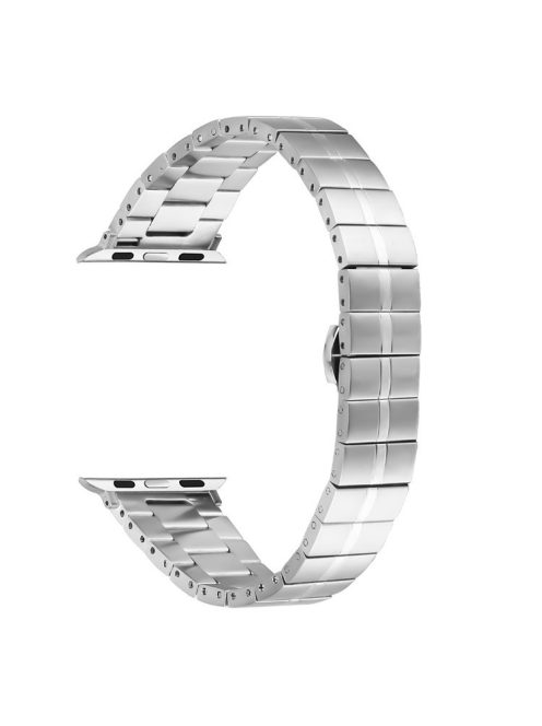 For Apple Watch 10 46mm / Ultra 2 / Ultra 49mm / 9 8 7 45mm / SE (2023) SE (2022) SE 6 5 4 44mm / 3 2 1 42mm Stainless Steel Strap - Silver