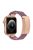 For Apple Watch 10 46mm / Ultra 2 / Ultra 49mm / 9 8 7 45mm / SE (2023) SE (2022) SE 6 5 4 44mm / 3 2 1 42mm Stainless Steel+Rubber Strap - Purple / Rose Gold Buckle