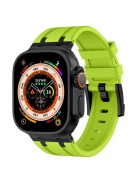 For Apple Watch 10 46mm / Ultra 2 / Ultra 49mm / 9 8 7 45mm / SE (2023) SE (2022) SE 6 5 4 44mm / 3 2 1 42mm Stone Texture Strap - Black+Green