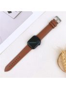 For Apple Watch 10 46mm / Ultra 2 / Ultra 49mm / 9 8 7 45mm / SE (2023) SE (2022) SE 6 5 4 44mm / 3 2 1 42mm Strap AW Cow Leather Watchband - Coffee