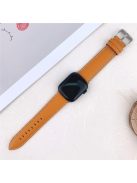 For Apple Watch 10 46mm / Ultra 2 / Ultra 49mm / 9 8 7 45mm / SE (2023) SE (2022) SE 6 5 4 44mm / 3 2 1 42mm Strap AW Cow Leather Watchband - Khaki