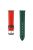 For Apple Watch 10 46mm / Ultra 2 / Ultra 49mm / 9 8 7 45mm / SE (2023) SE (2022) SE 6 5 4 44mm / 3 2 1 42mm Strap AW Cow Leather Watchband - Red  /  Green