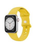 For Apple Watch 10 46mm / Ultra 2 / Ultra 49mm / 9 8 7 45mm / SE (2023) SE (2022) SE 6 5 4 44mm / 3 2 1 42mm Strap Breathable Silicone Watch Band - Deep Yellow