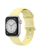 For Apple Watch 10 46mm / Ultra 2 / Ultra 49mm / 9 8 7 45mm / SE (2023) SE (2022) SE 6 5 4 44mm / 3 2 1 42mm Strap Breathable Silicone Watch Band - Light Yellow