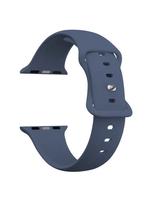 For Apple Watch 10 46mm / Ultra 2 / Ultra 49mm / 9 8 7 45mm / SE (2023) SE (2022) SE 6 5 4 44mm / 3 2 1 42mm Strap Breathable Silicone Watch Band - Midnight Blue