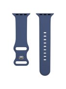 For Apple Watch 10 46mm / Ultra 2 / Ultra 49mm / 9 8 7 45mm / SE (2023) SE (2022) SE 6 5 4 44mm / 3 2 1 42mm Strap Breathable Silicone Watch Band - Midnight Blue