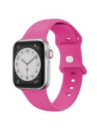 For Apple Watch 10 46mm / Ultra 2 / Ultra 49mm / 9 8 7 45mm / SE (2023) SE (2022) SE 6 5 4 44mm / 3 2 1 42mm Strap Breathable Silicone Watch Band - Rose