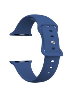   For Apple Watch 10 46mm / Ultra 2 / Ultra 49mm / 9 8 7 45mm / SE (2023) SE (2022) SE 6 5 4 44mm / 3 2 1 42mm Strap Breathable Silicone Watch Band - Sapphire Blue