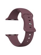 For Apple Watch 10 46mm / Ultra 2 / Ultra 49mm / 9 8 7 45mm / SE (2023) SE (2022) SE 6 5 4 44mm / 3 2 1 42mm Strap Breathable Silicone Watch Band - Wine Red