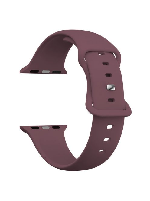 For Apple Watch 10 46mm / Ultra 2 / Ultra 49mm / 9 8 7 45mm / SE (2023) SE (2022) SE 6 5 4 44mm / 3 2 1 42mm Strap Breathable Silicone Watch Band - Wine Red