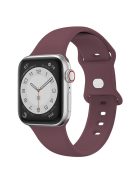 For Apple Watch 10 46mm / Ultra 2 / Ultra 49mm / 9 8 7 45mm / SE (2023) SE (2022) SE 6 5 4 44mm / 3 2 1 42mm Strap Breathable Silicone Watch Band - Wine Red