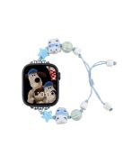 For Apple Watch 10 46mm / Ultra 2 / Ultra 49mm / 9 8 7 45mm / SE (2023) SE (2022) SE 6 5 4 44mm / 3 2 1 42mm Strap Ceramic Beads Bracelet - Blue