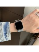 For Apple Watch 10 46mm / Ultra 2 / Ultra 49mm / 9 8 7 45mm / SE (2023) SE (2022) SE 6 5 4 44mm / 3 2 1 42mm Strap Denim Fabric Watch Band - Retro Blue