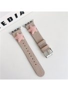 For Apple Watch 10 46mm / Ultra 2 / Ultra 49mm / 9 8 7 45mm / SE (2023) SE (2022) SE 6 5 4 44mm / 3 2 1 42mm Strap Genuine Cow Leather Band - Khaki