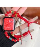 For Apple Watch 10 46mm / Ultra 2 / Ultra 49mm / 9 8 7 45mm / SE (2023) SE (2022) SE 6 5 4 44mm / 3 2 1 42mm Strap Knitted Wristband - Red Double Rope