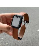 For Apple Watch 10 46mm / Ultra 2 / Ultra 49mm / 9 8 7 45mm / SE (2023) SE (2022) SE 6 5 4 44mm / 3 2 1 42mm Strap Magnetic Buckle PU Watch Band - Brown