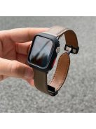 For Apple Watch 10 46mm / Ultra 2 / Ultra 49mm / 9 8 7 45mm / SE (2023) SE (2022) SE 6 5 4 44mm / 3 2 1 42mm Strap Magnetic Buckle PU Watch Band - Dark Brown