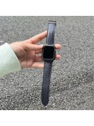 For Apple Watch 10 46mm / Ultra 2 / Ultra 49mm / 9 8 7 45mm / SE (2023) SE (2022) SE 6 5 4 44mm / 3 2 1 42mm Strap Magnetic Buckle PU Watch Band - Midnight Blue