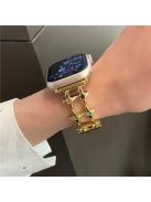 For Apple Watch 10 46mm / Ultra 2 / Ultra 49mm / 9 8 7 45mm / SE (2023) SE (2022) SE 6 5 4 44mm / 3 2 1 42mm Strap Metal Watch Band - Gold