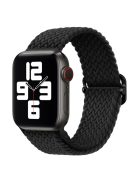 For Apple Watch 10 46mm / Ultra 2 / Ultra 49mm / 9 8 7 45mm / SE (2023) SE (2022) SE 6 5 4 44mm / 3 2 1 42mm Strap Nylon Braided Watch Band - Black