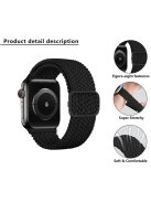 For Apple Watch 10 46mm / Ultra 2 / Ultra 49mm / 9 8 7 45mm / SE (2023) SE (2022) SE 6 5 4 44mm / 3 2 1 42mm Strap Nylon Braided Watch Band - Black