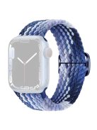 For Apple Watch 10 46mm / Ultra 2 / Ultra 49mm / 9 8 7 45mm / SE (2023) SE (2022) SE 6 5 4 44mm / 3 2 1 42mm Strap Nylon Braided Watch Band - Blueberry