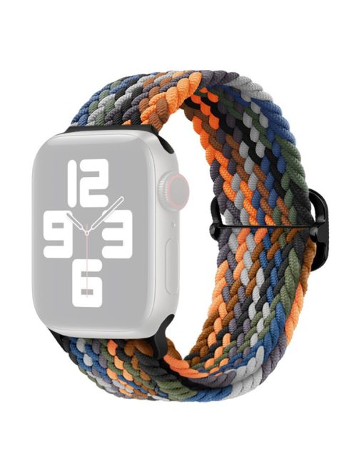 For Apple Watch 10 46mm / Ultra 2 / Ultra 49mm / 9 8 7 45mm / SE (2023) SE (2022) SE 6 5 4 44mm / 3 2 1 42mm Strap Nylon Braided Watch Band - Camo Multi-Color