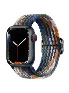 For Apple Watch 10 46mm / Ultra 2 / Ultra 49mm / 9 8 7 45mm / SE (2023) SE (2022) SE 6 5 4 44mm / 3 2 1 42mm Strap Nylon Braided Watch Band - Denim Multi-Color