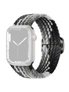 For Apple Watch 10 46mm / Ultra 2 / Ultra 49mm / 9 8 7 45mm / SE (2023) SE (2022) SE 6 5 4 44mm / 3 2 1 42mm Strap Nylon Braided Watch Band - Gradient Black