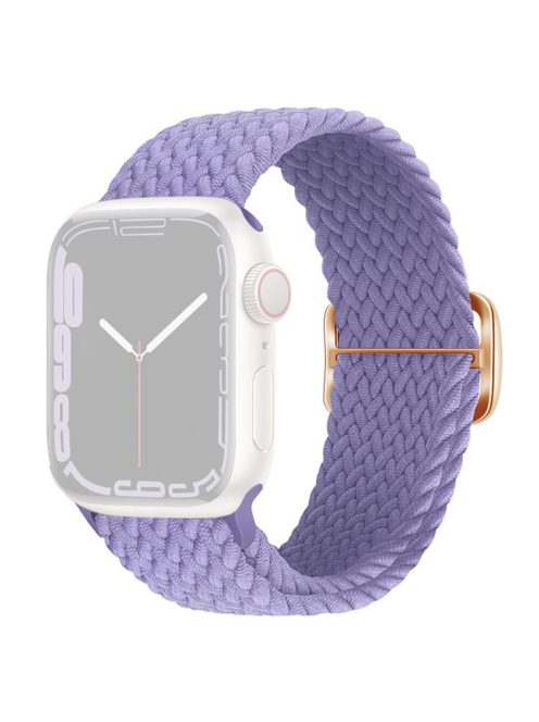 For Apple Watch 10 46mm / Ultra 2 / Ultra 49mm / 9 8 7 45mm / SE (2023) SE (2022) SE 6 5 4 44mm / 3 2 1 42mm Strap Nylon Braided Watch Band - Lavender Purple