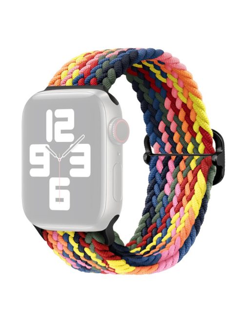 For Apple Watch 10 46mm / Ultra 2 / Ultra 49mm / 9 8 7 45mm / SE (2023) SE (2022) SE 6 5 4 44mm / 3 2 1 42mm Strap Nylon Braided Watch Band - Multi-Color