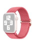 For Apple Watch 10 46mm / Ultra 2 / Ultra 49mm / 9 8 7 45mm / SE (2023) SE (2022) SE 6 5 4 44mm / 3 2 1 42mm Strap Nylon Braided Watch Band - Pink