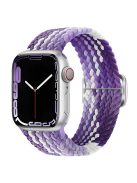 For Apple Watch 10 46mm / Ultra 2 / Ultra 49mm / 9 8 7 45mm / SE (2023) SE (2022) SE 6 5 4 44mm / 3 2 1 42mm Strap Nylon Braided Watch Band - Purple