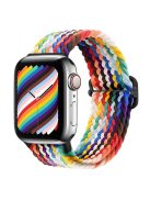 For Apple Watch 10 46mm / Ultra 2 / Ultra 49mm / 9 8 7 45mm / SE (2023) SE (2022) SE 6 5 4 44mm / 3 2 1 42mm Strap Nylon Braided Watch Band - Rainbow