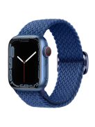 For Apple Watch 10 46mm / Ultra 2 / Ultra 49mm / 9 8 7 45mm / SE (2023) SE (2022) SE 6 5 4 44mm / 3 2 1 42mm Strap Nylon Braided Watch Band - Sea Blue