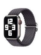 For Apple Watch 10 46mm / Ultra 2 / Ultra 49mm / 9 8 7 45mm / SE (2023) SE (2022) SE 6 5 4 44mm / 3 2 1 42mm Strap Nylon Braided Watch Band - Space Grey