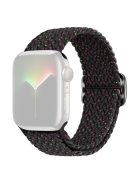 For Apple Watch 10 46mm / Ultra 2 / Ultra 49mm / 9 8 7 45mm / SE (2023) SE (2022) SE 6 5 4 44mm / 3 2 1 42mm Strap Nylon Braided Watch Band - Starlight Black