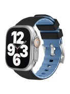 For Apple Watch 10 46mm / Ultra 2 / Ultra 49mm / 9 8 7 45mm / SE (2023) SE (2022) SE 6 5 4 44mm / 3 2 1 42mm Strap Silicone Fitness Tracker Band - Black