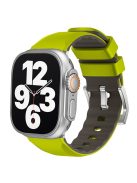 For Apple Watch 10 46mm / Ultra 2 / Ultra 49mm / 9 8 7 45mm / SE (2023) SE (2022) SE 6 5 4 44mm / 3 2 1 42mm Strap Silicone Fitness Tracker Band - Fluorescent Green