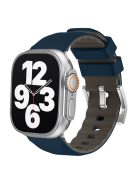 For Apple Watch 10 46mm / Ultra 2 / Ultra 49mm / 9 8 7 45mm / SE (2023) SE (2022) SE 6 5 4 44mm / 3 2 1 42mm Strap Silicone Fitness Tracker Band - Midnight Blue