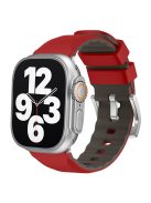 For Apple Watch 10 46mm / Ultra 2 / Ultra 49mm / 9 8 7 45mm / SE (2023) SE (2022) SE 6 5 4 44mm / 3 2 1 42mm Strap Silicone Fitness Tracker Band - Red