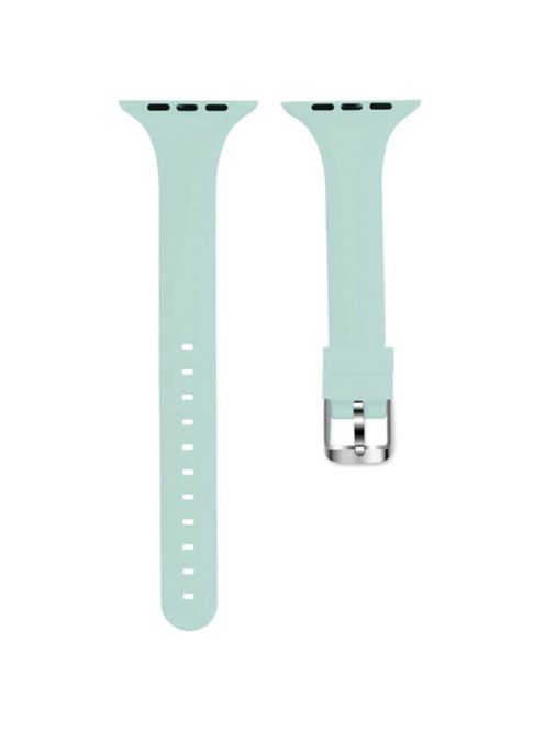 For Apple Watch 10 46mm / Ultra 2 / Ultra 49mm / 9 8 7 45mm / SE (2023) SE (2022) SE 6 5 4 44mm / 3 2 1 42mm Strap Silicone Sport Watch Band - Blue Green