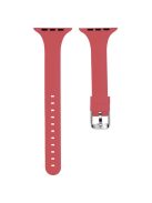 For Apple Watch 10 46mm / Ultra 2 / Ultra 49mm / 9 8 7 45mm / SE (2023) SE (2022) SE 6 5 4 44mm / 3 2 1 42mm Strap Silicone Sport Watch Band - Coral Red