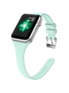 For Apple Watch 10 46mm / Ultra 2 / Ultra 49mm / 9 8 7 45mm / SE (2023) SE (2022) SE 6 5 4 44mm / 3 2 1 42mm Strap Silicone Sport Watch Band - Light Green