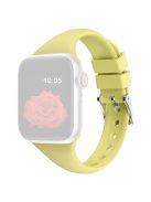 For Apple Watch 10 46mm / Ultra 2 / Ultra 49mm / 9 8 7 45mm / SE (2023) SE (2022) SE 6 5 4 44mm / 3 2 1 42mm Strap Silicone Sport Watch Band - Milk Yellow