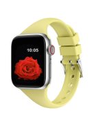 For Apple Watch 10 46mm / Ultra 2 / Ultra 49mm / 9 8 7 45mm / SE (2023) SE (2022) SE 6 5 4 44mm / 3 2 1 42mm Strap Silicone Sport Watch Band - Milk Yellow