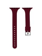 For Apple Watch 10 46mm / Ultra 2 / Ultra 49mm / 9 8 7 45mm / SE (2023) SE (2022) SE 6 5 4 44mm / 3 2 1 42mm Strap Silicone Sport Watch Band - Wine Red