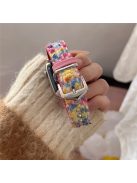 For Apple Watch 10 46mm / Ultra 2 / Ultra 49mm / 9 8 7 45mm / SE (2023) SE (2022) SE 6 5 4 44mm / 3 2 1 42mm Stylish Art Woolen Wristband Strap - Rainbow